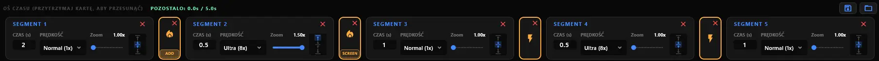 Segmenty automatycznego montażu - edycja i zmiana kolejności metodą drag & drop